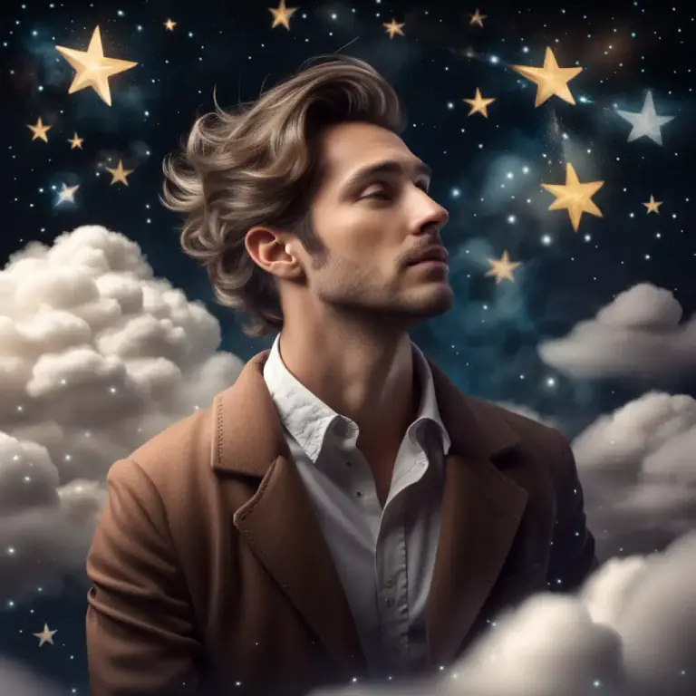 Visual representation of "lucid" - Relating to a type of dream where the dreamer realizes they are dreaming while it is happening, and can control the dream.