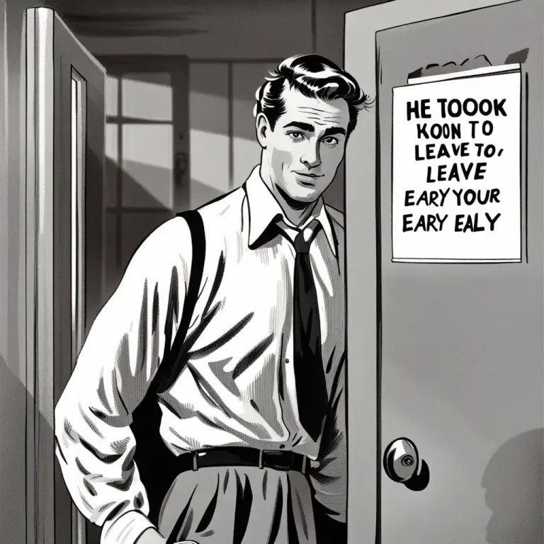 Visual representation of "by/with your leave" - Used to indicate that someone is doing something without permission.