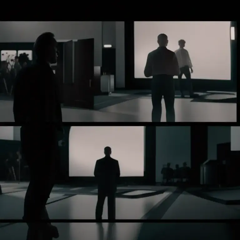 Visual representation of "transition" - In filmmaking, a change from one shot to another