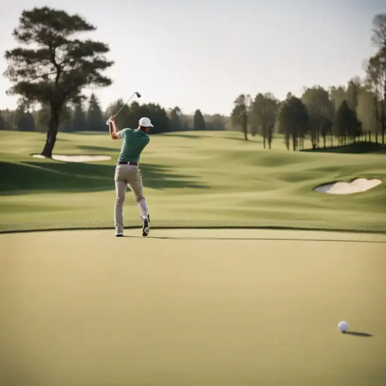 Visual representation of "in the hole" - the cup that the golf ball is hit towards