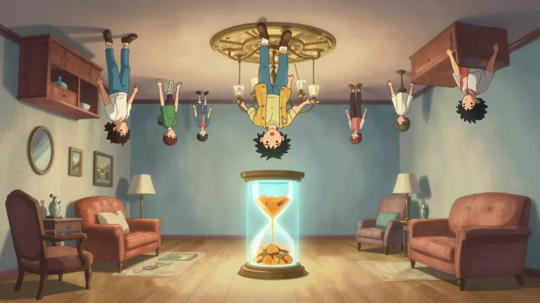 Visual representation of "inversion" - The action of inverting something or the state of being inverted
