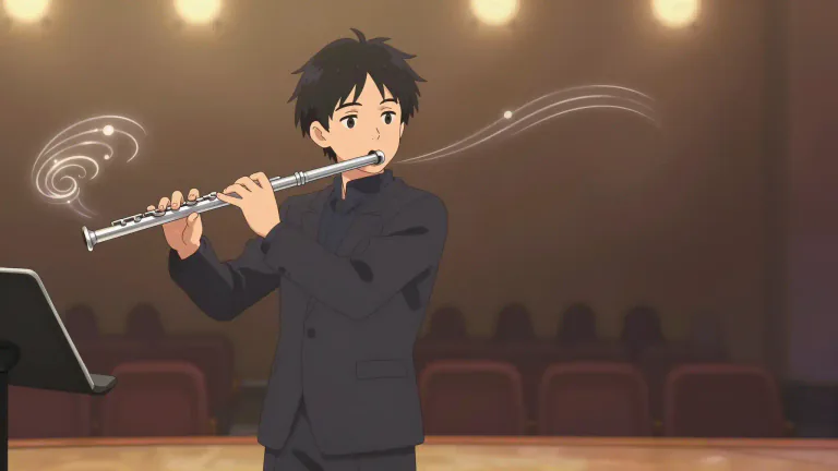 Visual representation of "flute" - To play the flute