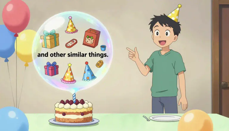 Visual representation of "whatnot" - Used to refer to additional things of a similar type to the one already mentioned