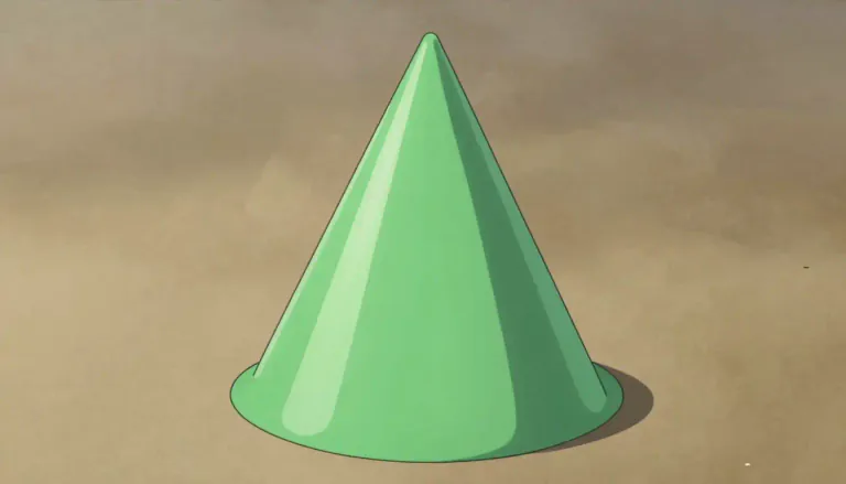 Visual representation of "conic" - Related to or resembling a cone