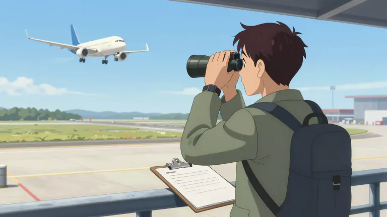 Visual representation of "spotter" - Someone who watches and reports the arrival or movement of something