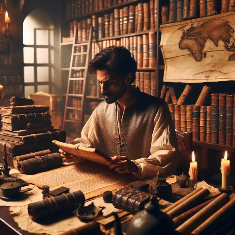 Visual representation of "enquirer" - A person who is researching something or seeking answers to a question.