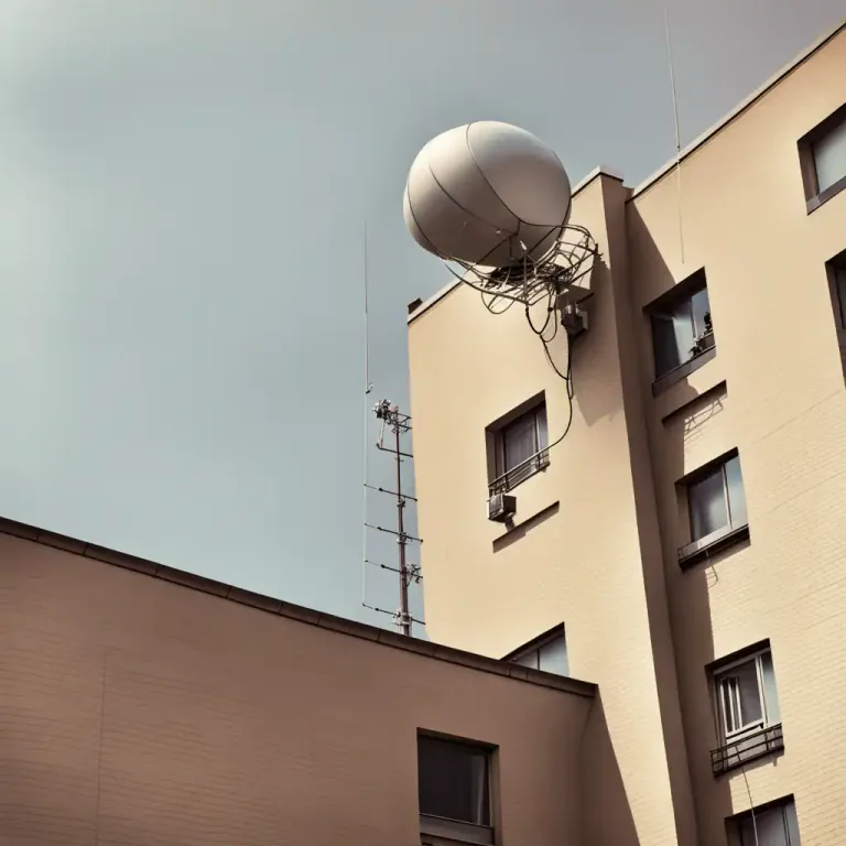 Visual representation of "ant" - A small device that captures and transmits signals, such as those used for radio and television