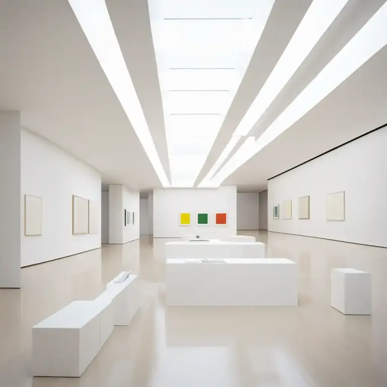 Visual representation of "purism" - A movement in various forms of art and design, especially in architecture and abstract painting, where composition is reduced to its simplest and most elementary shapes and colours