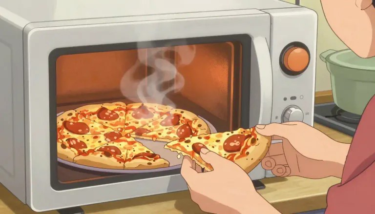 Visual representation of "reheat" - Heat (cooked food) again so it can be eaten