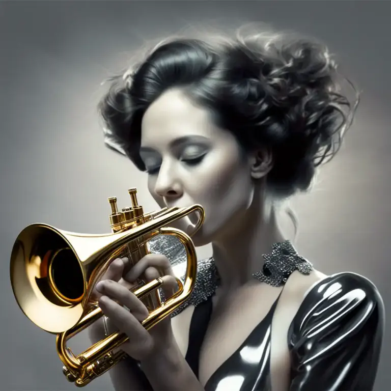 Visual representation of "mute" - A device used to soften or muffle the sound of a musical instrument