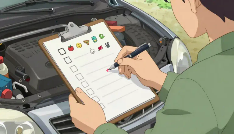 Visual representation of "checklist" - A list of items to be checked or done