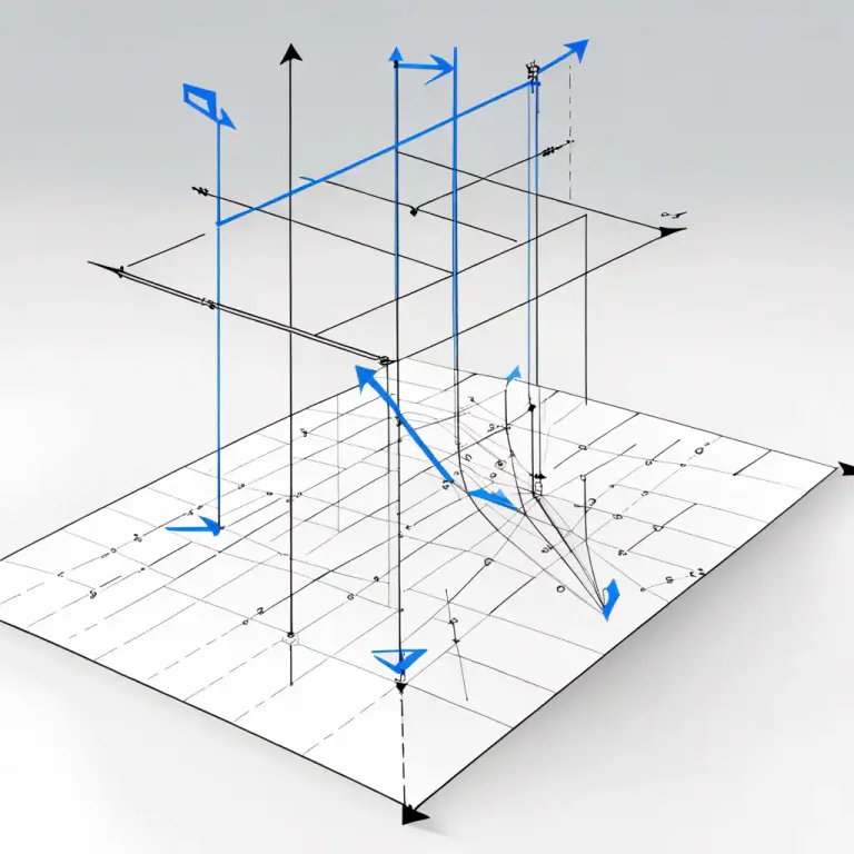 Visual representation of "origin" - A fixed point from which coordinates are measured in a geometric or other system