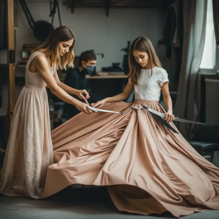 Visual representation of "cut down" - To transform a larger garment into a smaller one