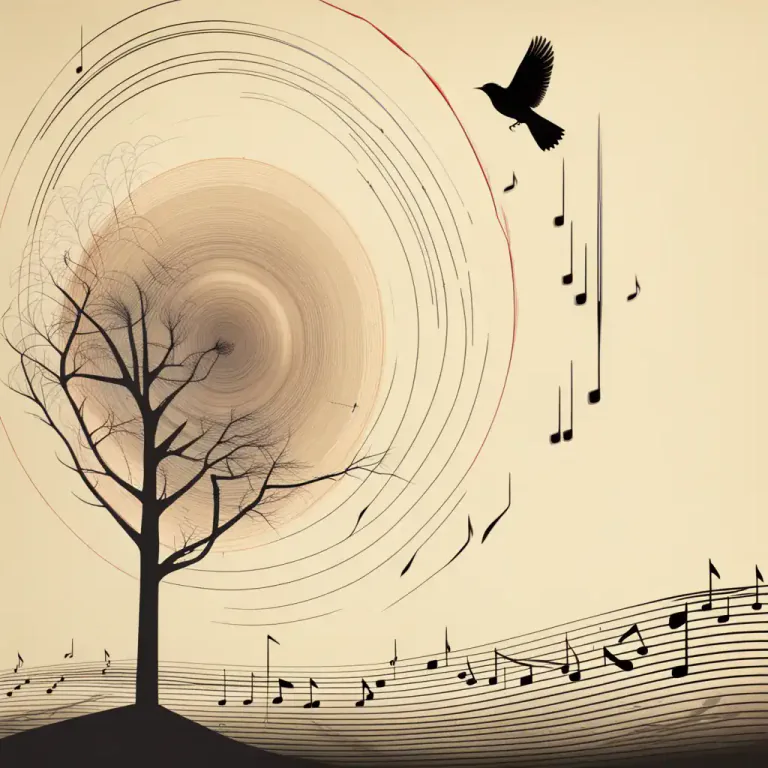 Visual representation of "chirp" - A short, high sound