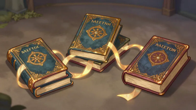 Visual representation of "trilogy" - A set of three related things - usually books, movies, or plays