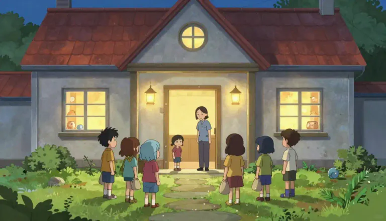 Visual representation of "orphanage" - A home for children whose parents are dead or unable to care for them.