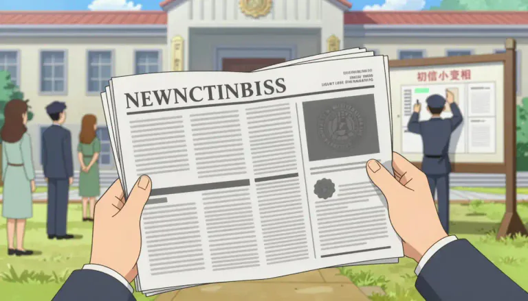 Visual representation of "gazette" - A type of news paper that shares official news or information.