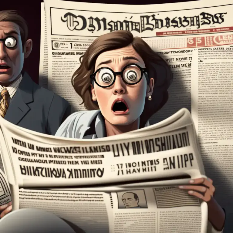 Visual representation of "squib" - A short piece of satirical writing in a newspaper or magazine.