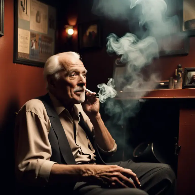 Visual representation of "a smoke-filled room" - A room filled with smoke, often referred to places where people smoke cigars, cigarettes or pipes.
