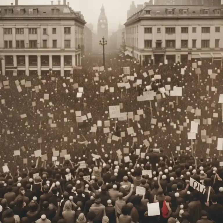 Visual representation of "clamour" - To make loud demands or complaints.