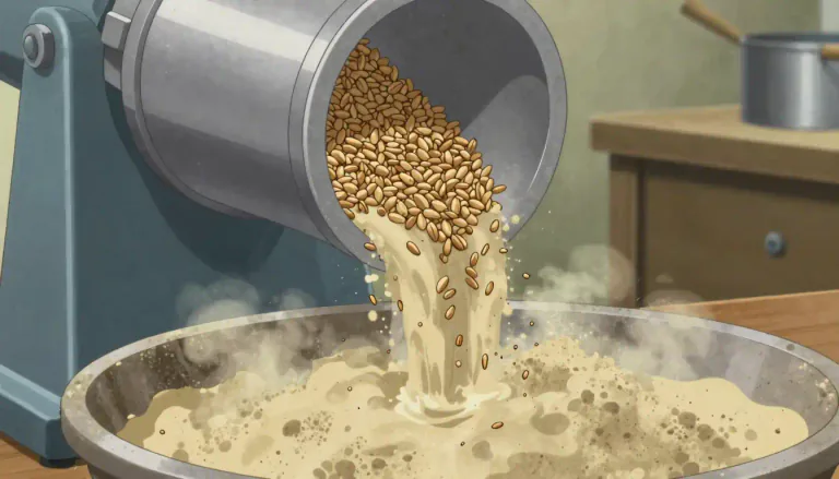 Visual representation of "pulverize" - To crush or grind something into tiny particles