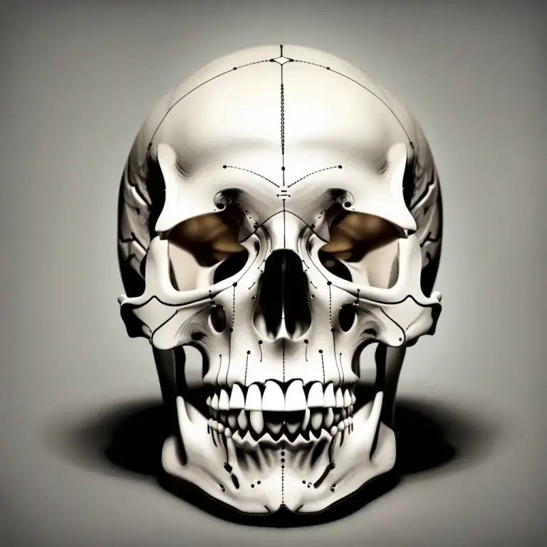 Visual representation of "frontal" - Related to the forehead