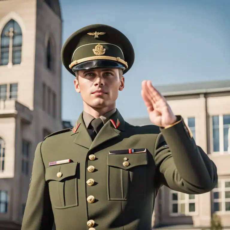 Visual representation of "pass out" - To finish a course or period of training, especially in the military, successfully