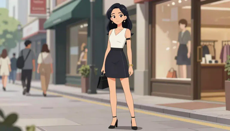 Visual representation of "fashionable" - Following the latest style or trend