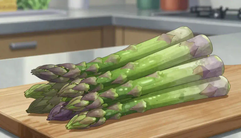 Visual representation of "asparagus" - A plant with green or purple shoots that are eaten as a vegetable