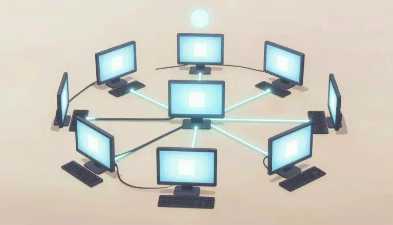 Visual representation of "interconnection" - The state of being connected with each other.
