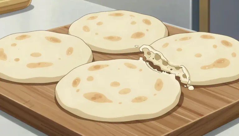 Visual representation of "flatbread" - A type of bread that is flat and usually unleavened, made from flour and water.