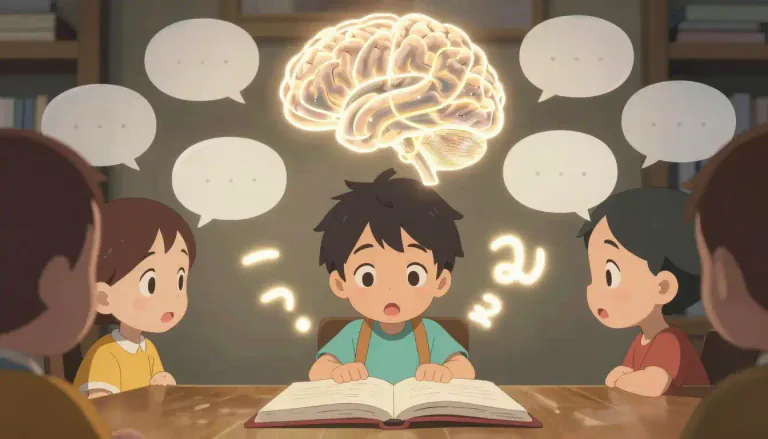 Visual representation of "psycholinguistics" - The study of the relationship between language and the mind, focusing on how people understand and produce language.