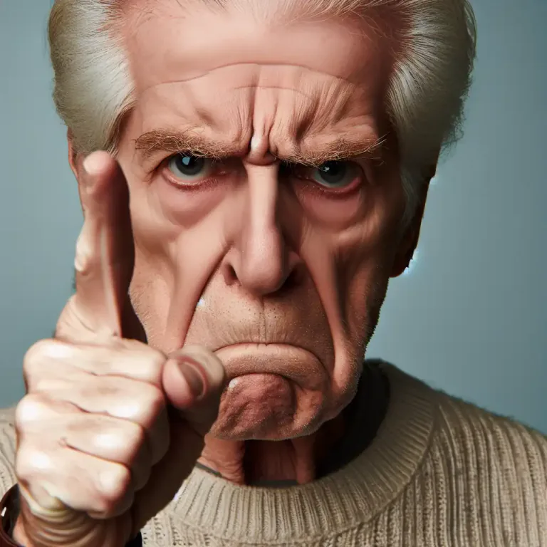 Visual representation of "crusty" - Being grumpy or unfriendly