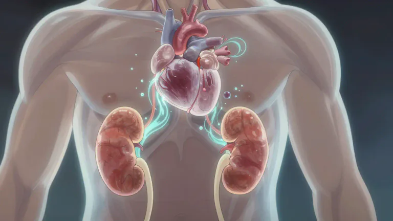Visual representation of "adrenal" - Related to the adrenal glands or their secretions.