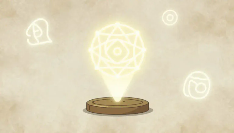 Visual representation of "signum" - A sign or symbol that represents something else, often used in philosophical or linguistic contexts.