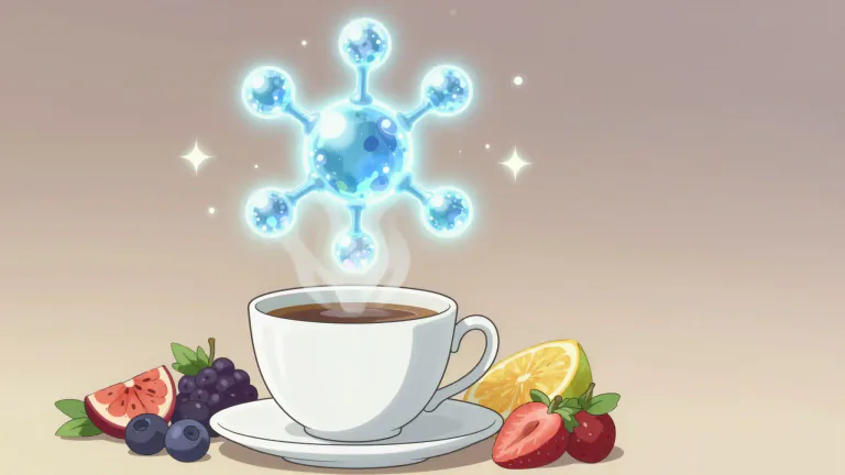 Visual representation of "caffeic" - A type of compound that is an organic acid derived from coffee and certain fruits, known for its antioxidant properties.