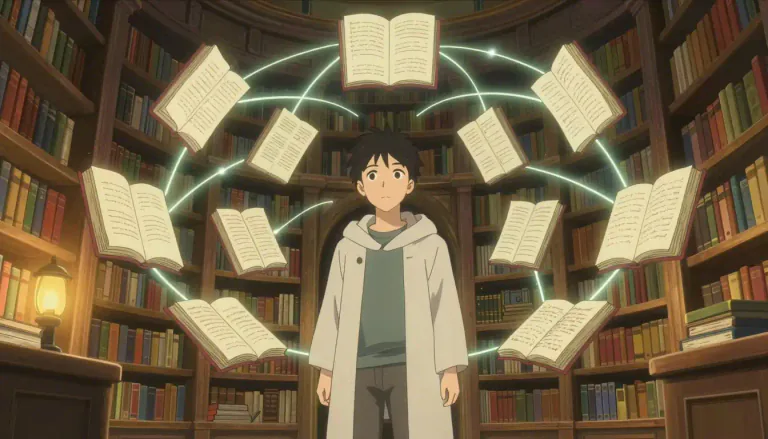 Visual representation of "encyclopaedic" - Relating to or dealing with an encyclopedia; providing extensive knowledge.