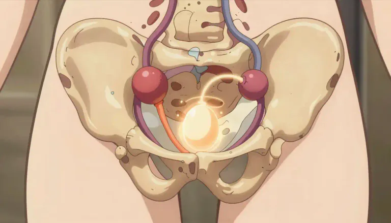 Visual representation of "ovulatory" - relating to the process of ovulation, which is when an egg is released from an ovary.