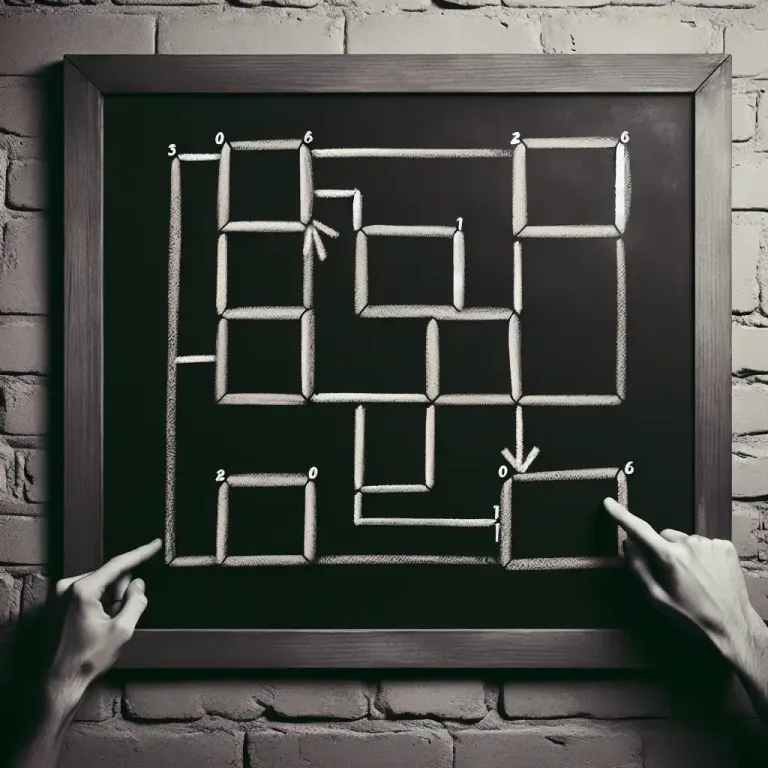 Visual representation of "determinant" - In mathematics, a value derived from a square matrix of numbers.