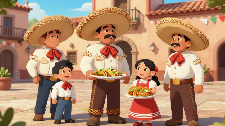 Visual representation of "mexican" - Relating to Mexico or its people.