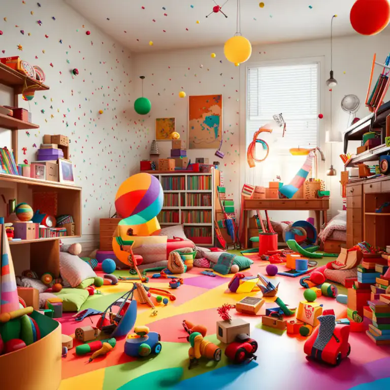 Visual representation of "all over the place" - In many different random areas or directions.