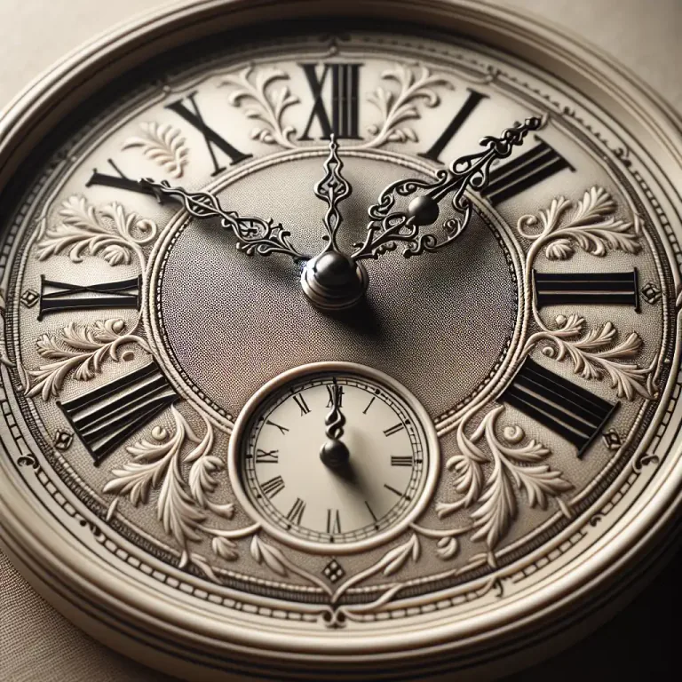 Visual representation of "hand" - A pointer on a clock or watch indicating the passing of time