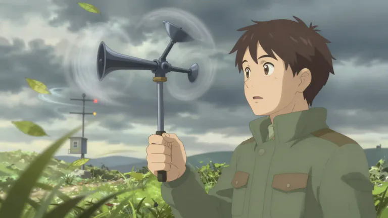 Visual representation of "anemometer" - A device used for measuring wind speed