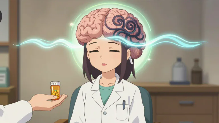 Visual representation of "sertraline" - A medicine used to treat depression and anxiety by balancing chemicals in the brain.