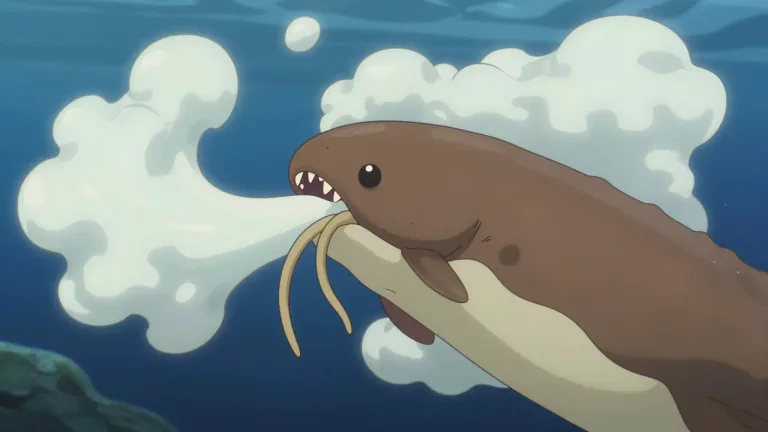 Visual representation of "hagfish" - A hagfish is a primitive, jawless fish known for its ability to produce large quantities of slime as a defense mechanism.