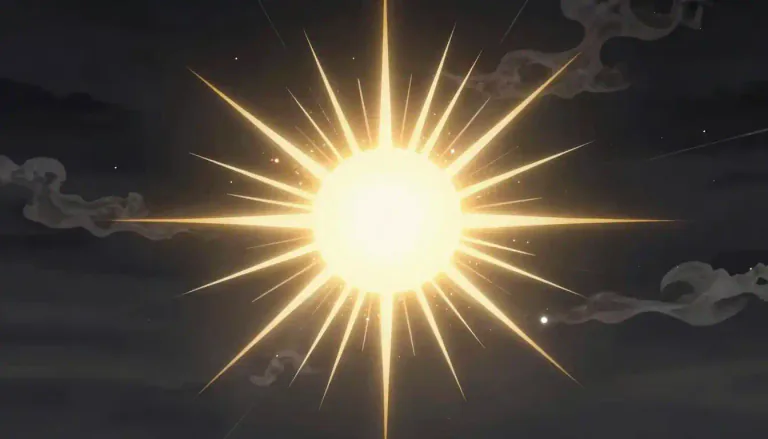 Visual representation of "sunburst" - a sudden bright display of light that resembles the sun