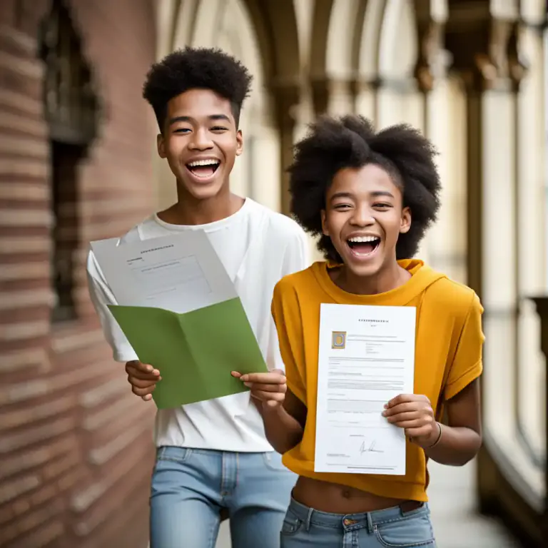 Visual representation of "acceptance" - An admission of a student to a college or university