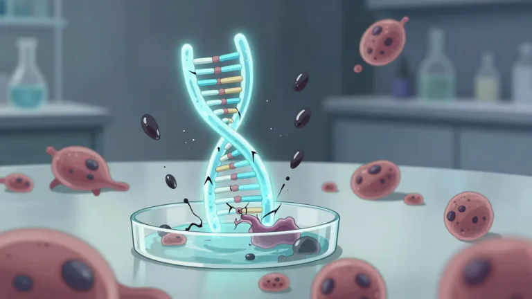 Visual representation of "genotoxicity" - Genotoxicity is the ability of certain chemicals or agents to cause damage to DNA, leading to mutations and various diseases, including cancer.