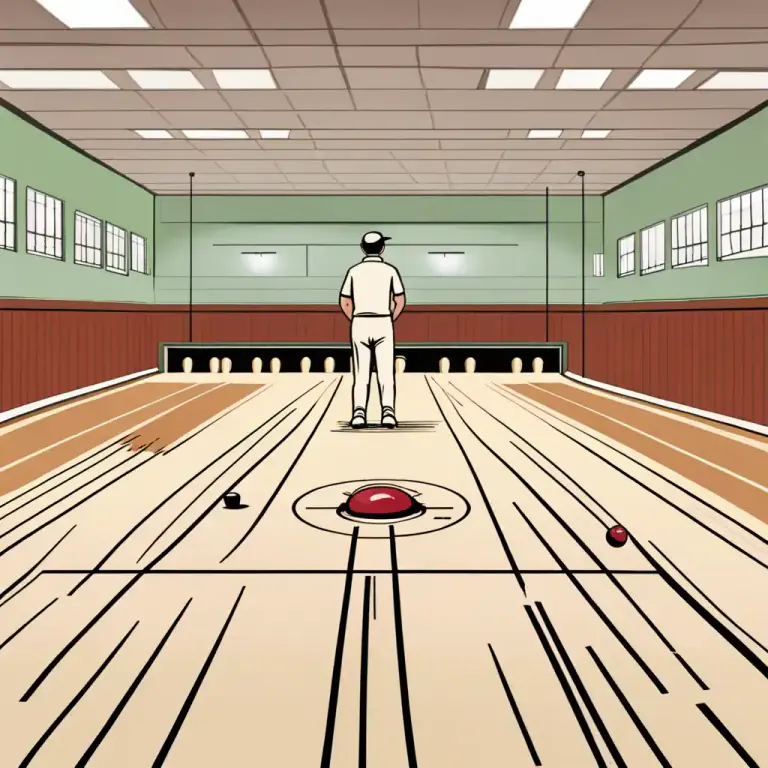 Visual representation of "crease" - In sports like cricket, an area designated by lines where a player must stand.