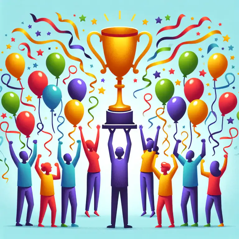 Visual representation of "jubilation" - A joyful event or celebration.